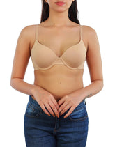 WIRED LEVEL 2 PUSH-UP BRA WITH POWER MESH WINGS -SKIN