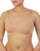 COTTON DOUBLE LAYERED ENCIRCLE BRA-SKIN