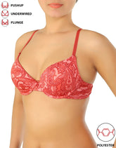 Pack of 3 Microfiber Wired Pushup T-Shirt Bras-Dusty Cedar