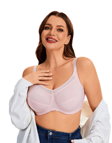 Quattro Plus Support Full-Coverage Wired Bra With Side Shaping Panels-QUARTZ PINK