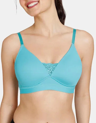 LIGHTLY PADDED NON WIRED T SHIRT BRA-TURQUOISE (Copy)