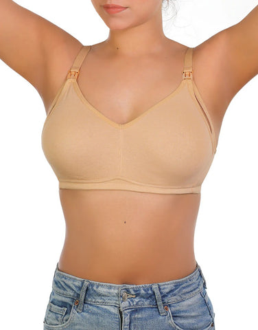 DOUBLE LAYERED WIRE-FREE NURSING BRA-SKIN