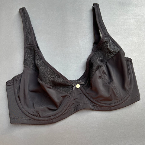 Curvy Double Layered All over Lace Bralette-BLACK