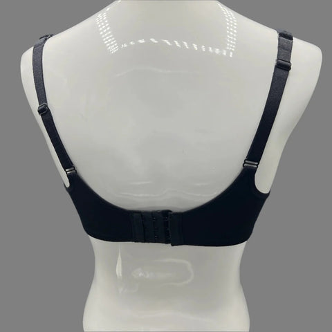 Curvy Double Layered Minimizer Wired Bra with Lace Touch-BLACK