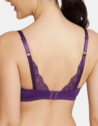 Wireless Go To T-Shirt Bra With a Touch Of Lace-PARACHUTE PURPLE