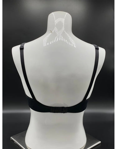 COTTON DOUBLE LAYERED ENCIRCLE BRA-BLACK