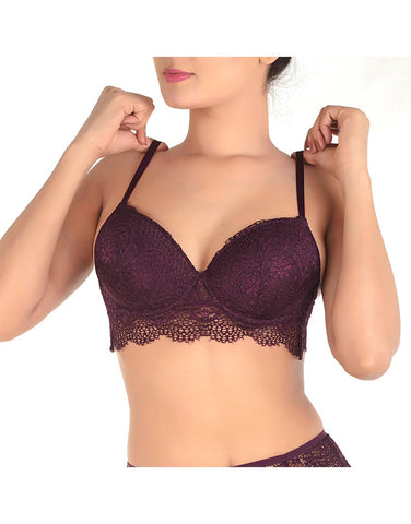 LACE PUSH UP BRA SET WITH GARTER BELT-FIG (Copy)