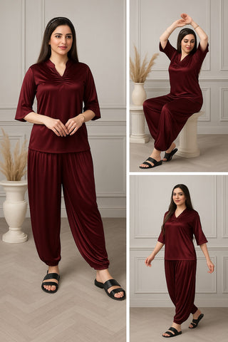 2-Piece Luxury Nighty Set for Women | Elegant Night Dress & Comfortable Sleepwear