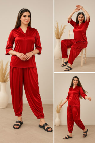 2-Piece Luxury Nighty Set for Women | Elegant Night Dress & Comfortable Sleepwear