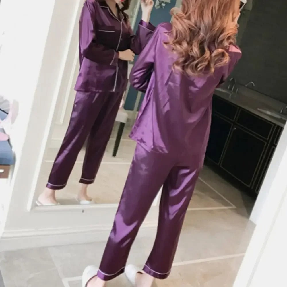 2-Piece Silk Satin Night Suit for Women | Bridal Nighty, Sleepwear & Loungewear Set