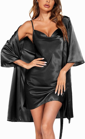 Sexy Short Nighty for Women & Girls | Premium Silk Backless Lingerie & Bridal Honeymoon Nightwear