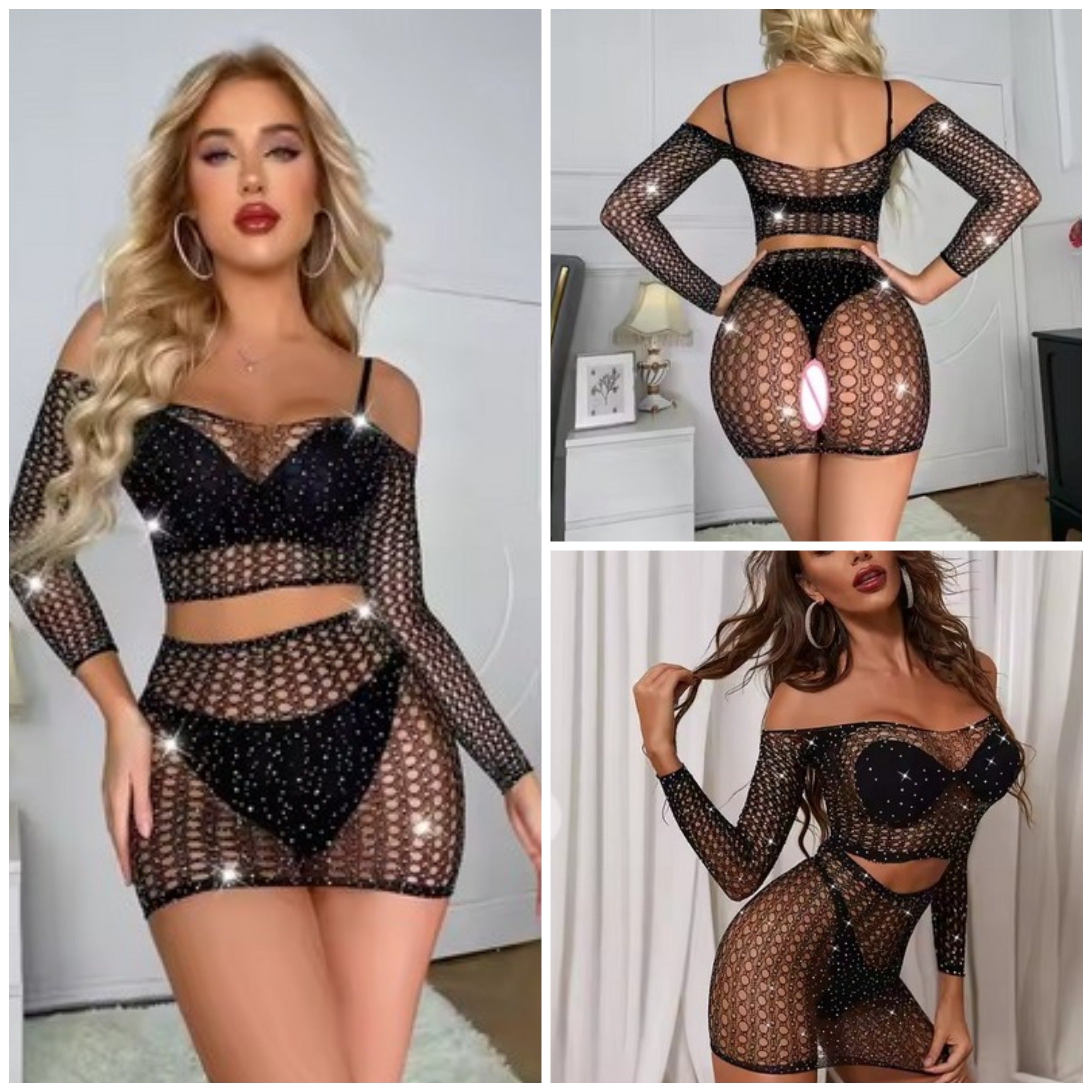 Bridal Nighty Set for Girls | Full Stocking for Women | Sexy Short Hot Nightwear for Ladies
