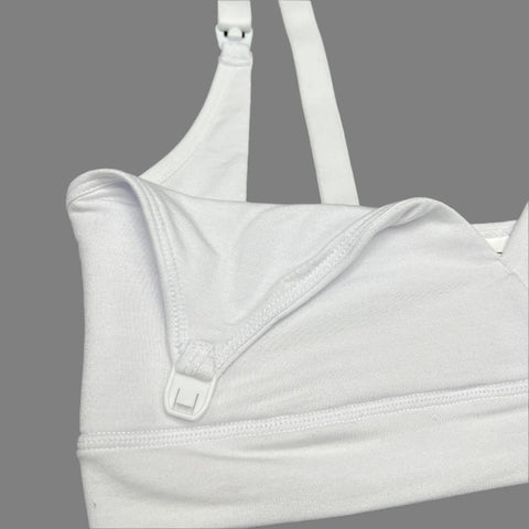DOUBLE LAYERED SIDE SUPPORT NURSING BRA -WHITE
