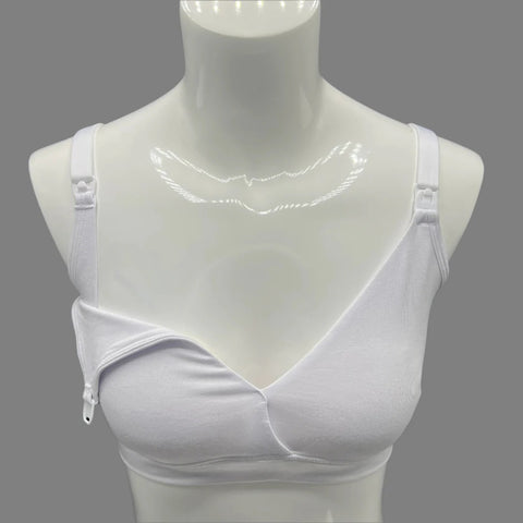 DOUBLE LAYERED SIDE SUPPORT NURSING BRA -WHITE